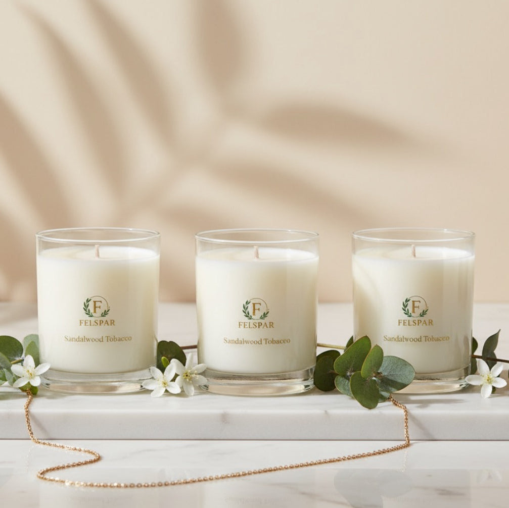 Felspar Sandalwood Tobacco Scented Candle