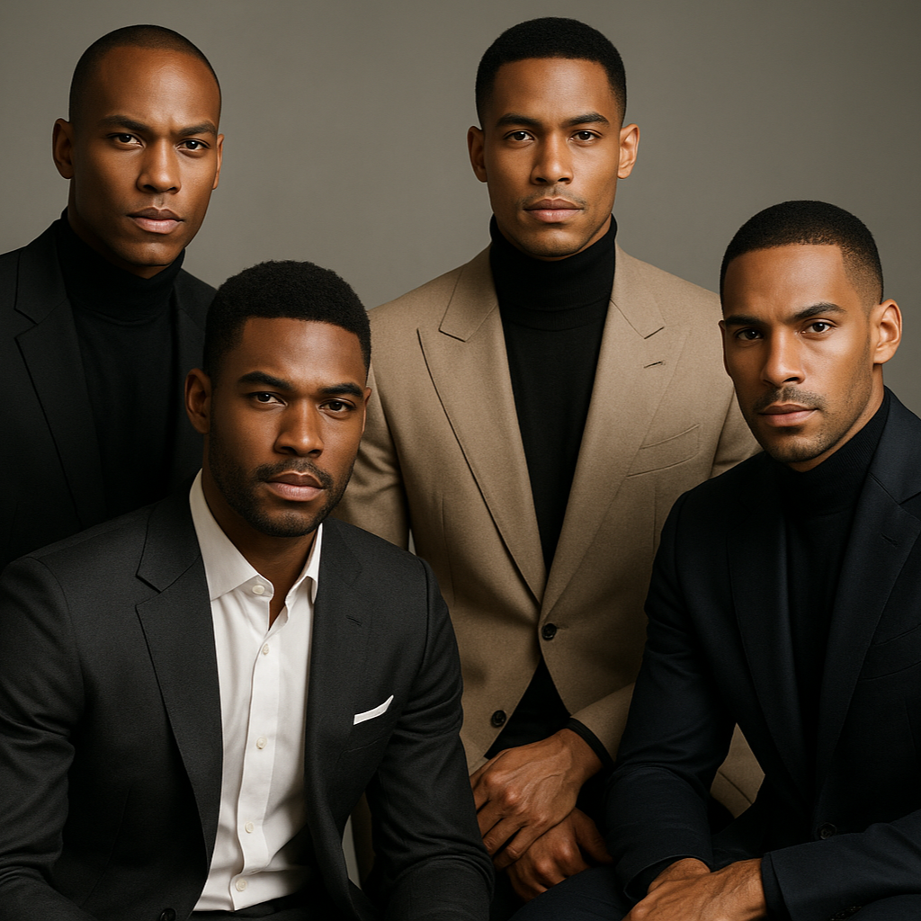 african american male models with well groomed faces