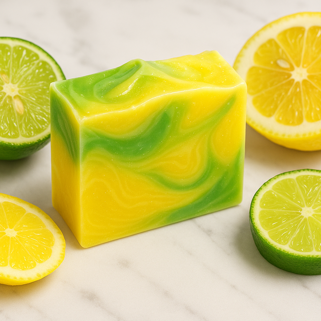 lime and citron soap bar