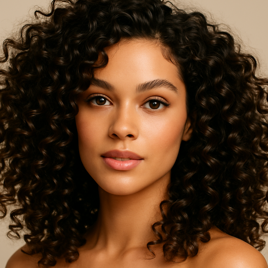 model with beautiful hair curls with Bounce Boost Mousse
