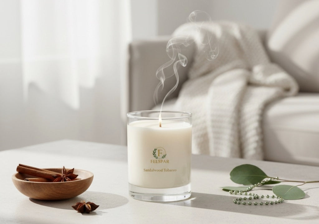 Felspar Sandalwood Tobacco Scented Candle
