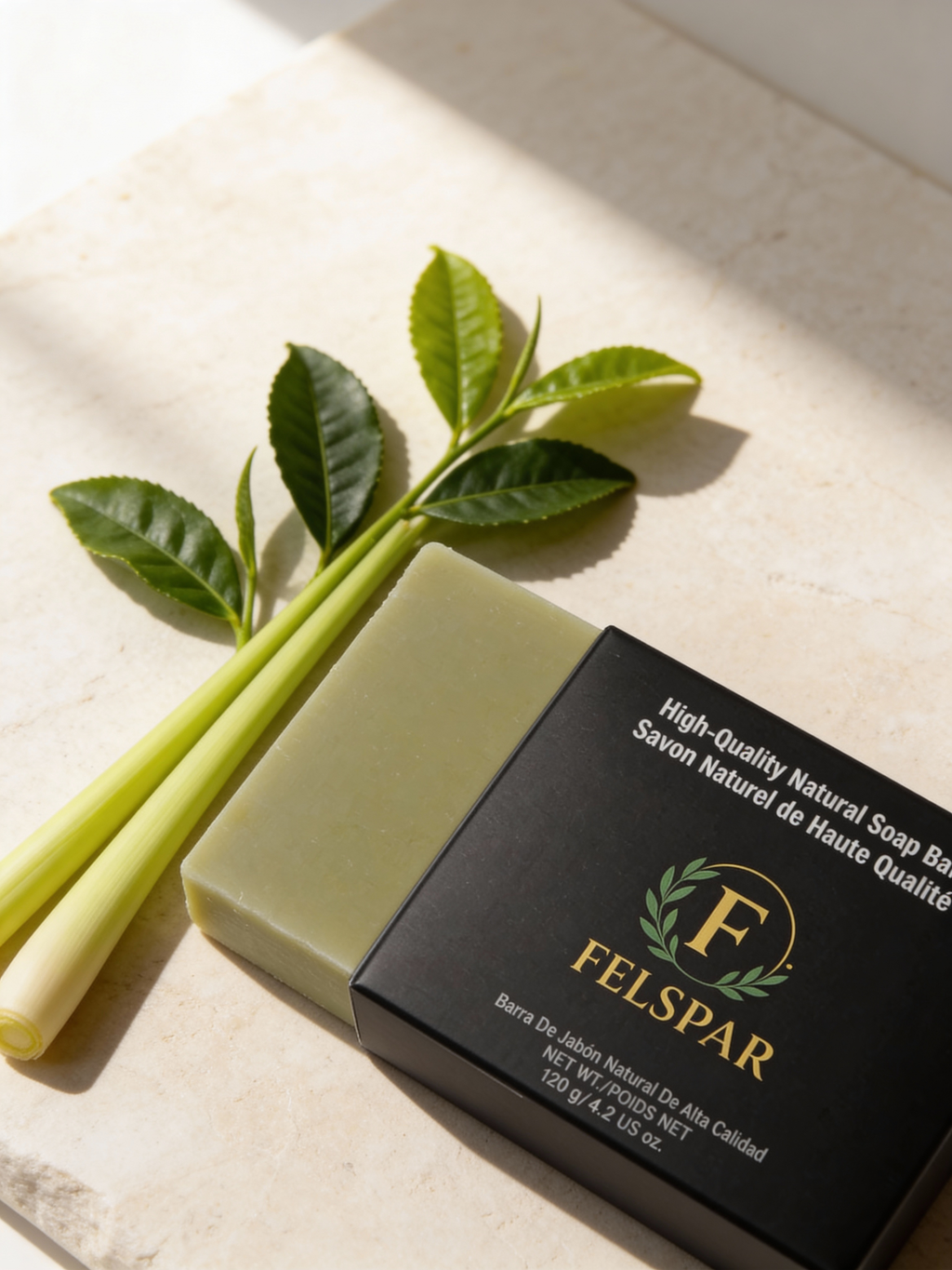 Felspar All Natural Soap - Green Tea & Lemongrass