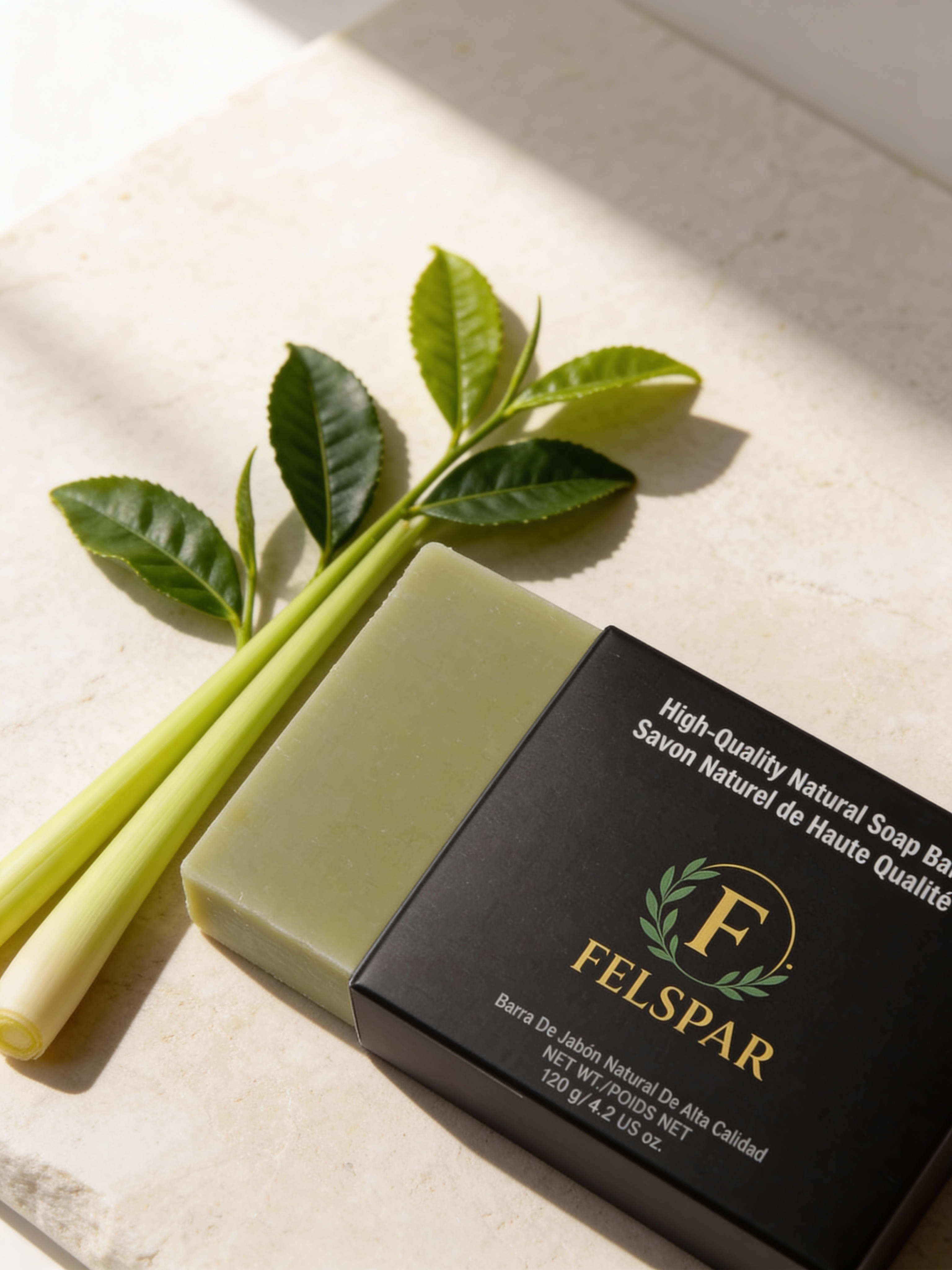 Felspar All Natural Soap - Green Tea & Lemongrass