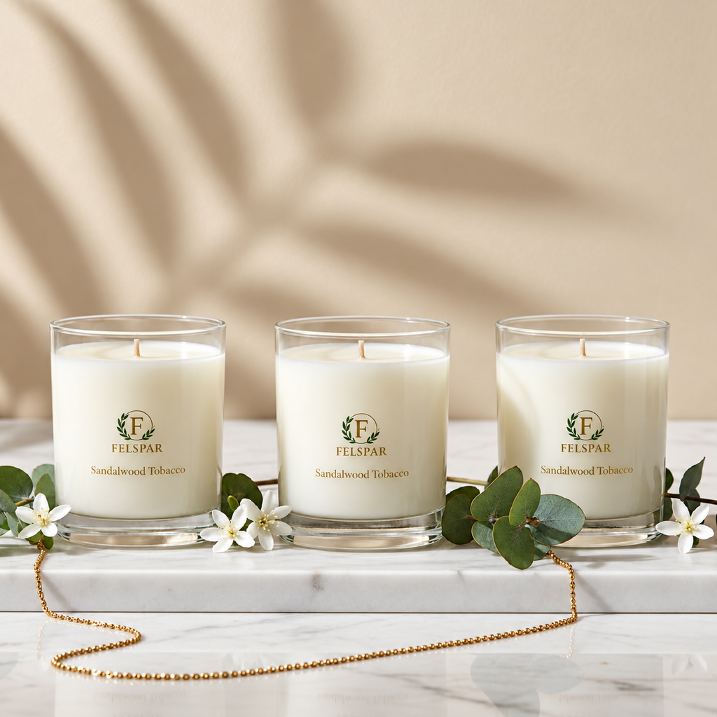 Felspar Sandalwood Tobacco Scented Candle